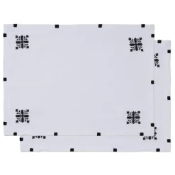 Alnour Moroccan Motif Embroidered Placemat Set
