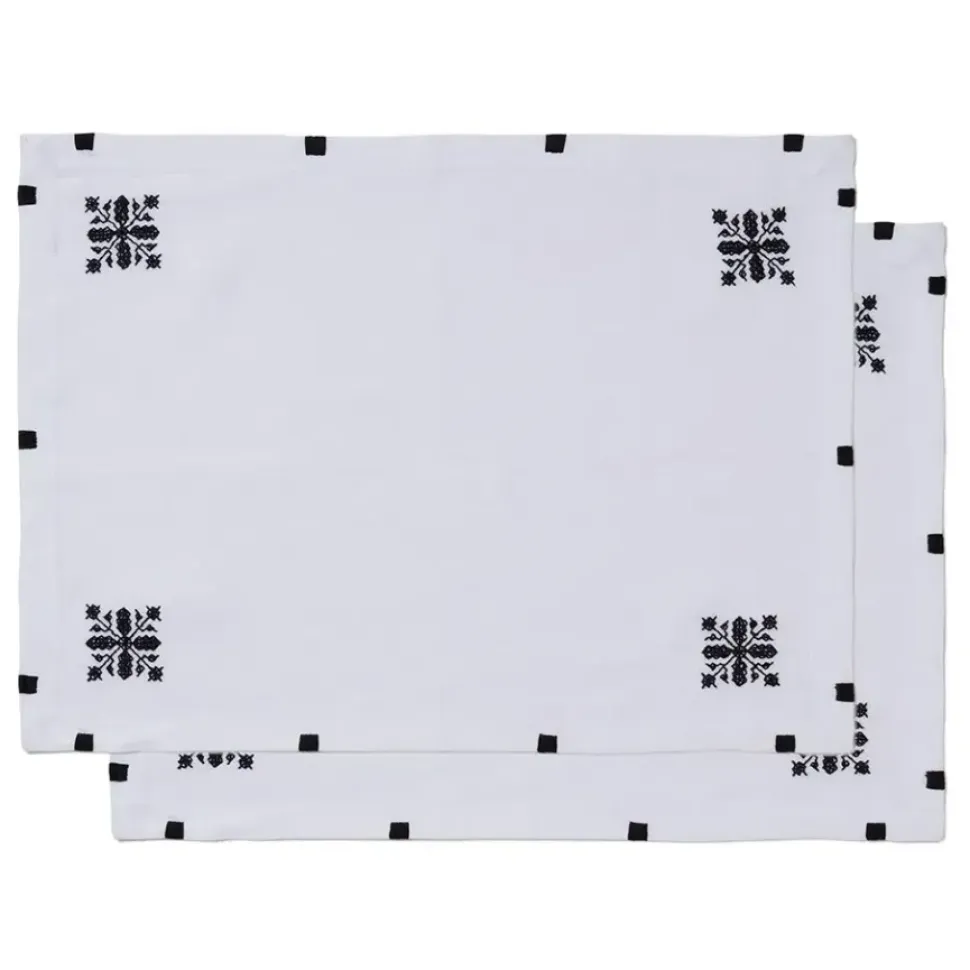 Alnour Moroccan Motif Embroidered Placemat Set