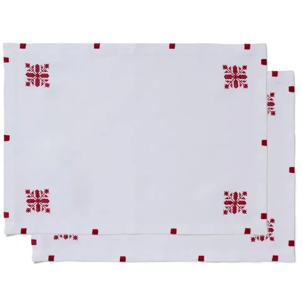 Alnour Moroccan Motif Embroidered Placemat Set