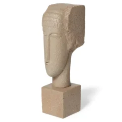 Amedeo Modigliani: Large Pink Tete Sculpture