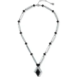 American Deco Pendant Necklace And Long Pendant Earrings Set