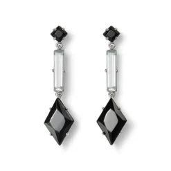 American Deco Pendant Necklace And Long Pendant Earrings Set