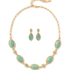 American Gilded Age Statement Necklace And Earrings Set