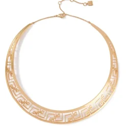 Ancient Fretwork Necklace & Earrings Set