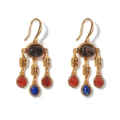 Ancient Gems Chandelier Earrings