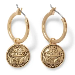 Ancient Wings Hoop Earrings