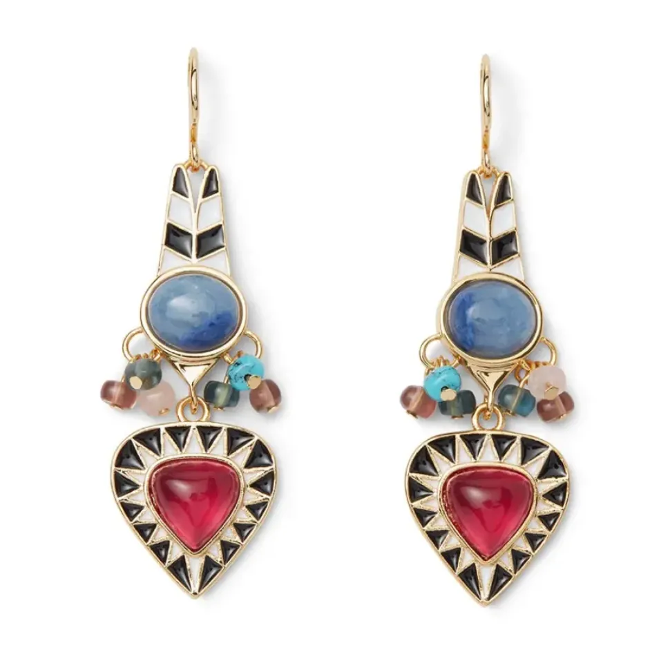 Atef Crown Statement Drop Earrings