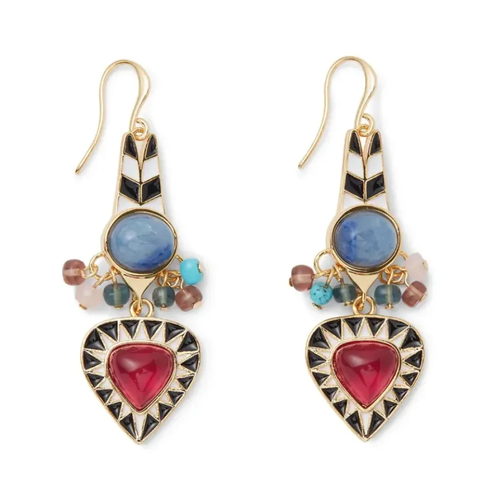 Atef Crown Statement Drop Earrings