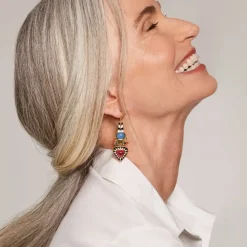 Atef Crown Statement Drop Earrings