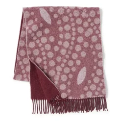 Basket-Weave Pattern Reversible Wool Scarf