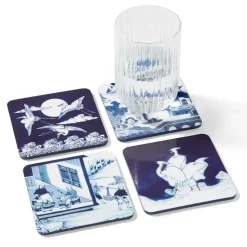 Blue & White Coasters