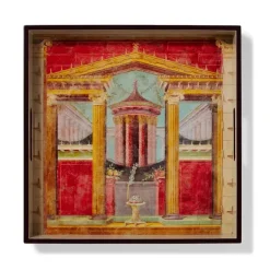 Boscoreale Fresco Wood Lacquer Tray