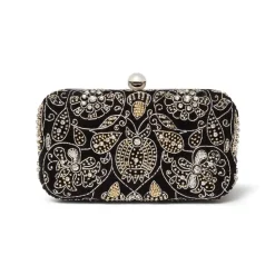 British Floral Beaded Clutch