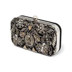 British Floral Beaded Clutch