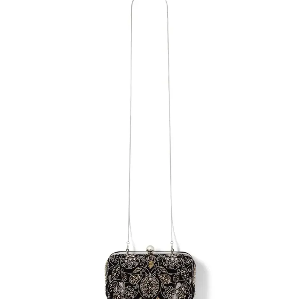 British Floral Beaded Clutch
