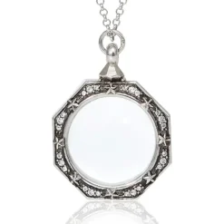 Celestial Octagonal Magnifier Pendant Necklace