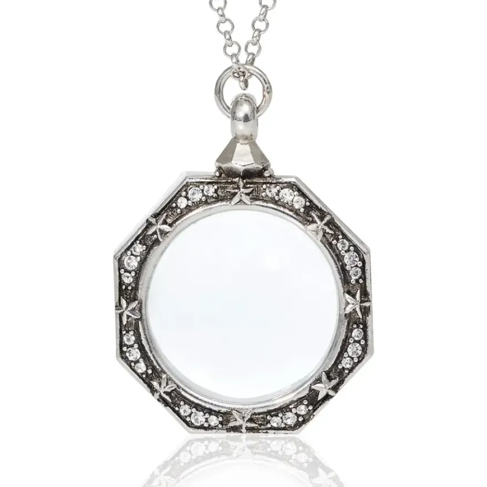 Celestial Octagonal Magnifier Pendant Necklace