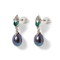 Chelsea Peacock Pearl Necklace And Drop Earrings Set