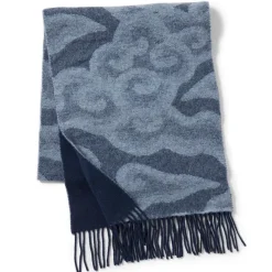 Chinese Cloud Reversible Unisex Wool Scarf