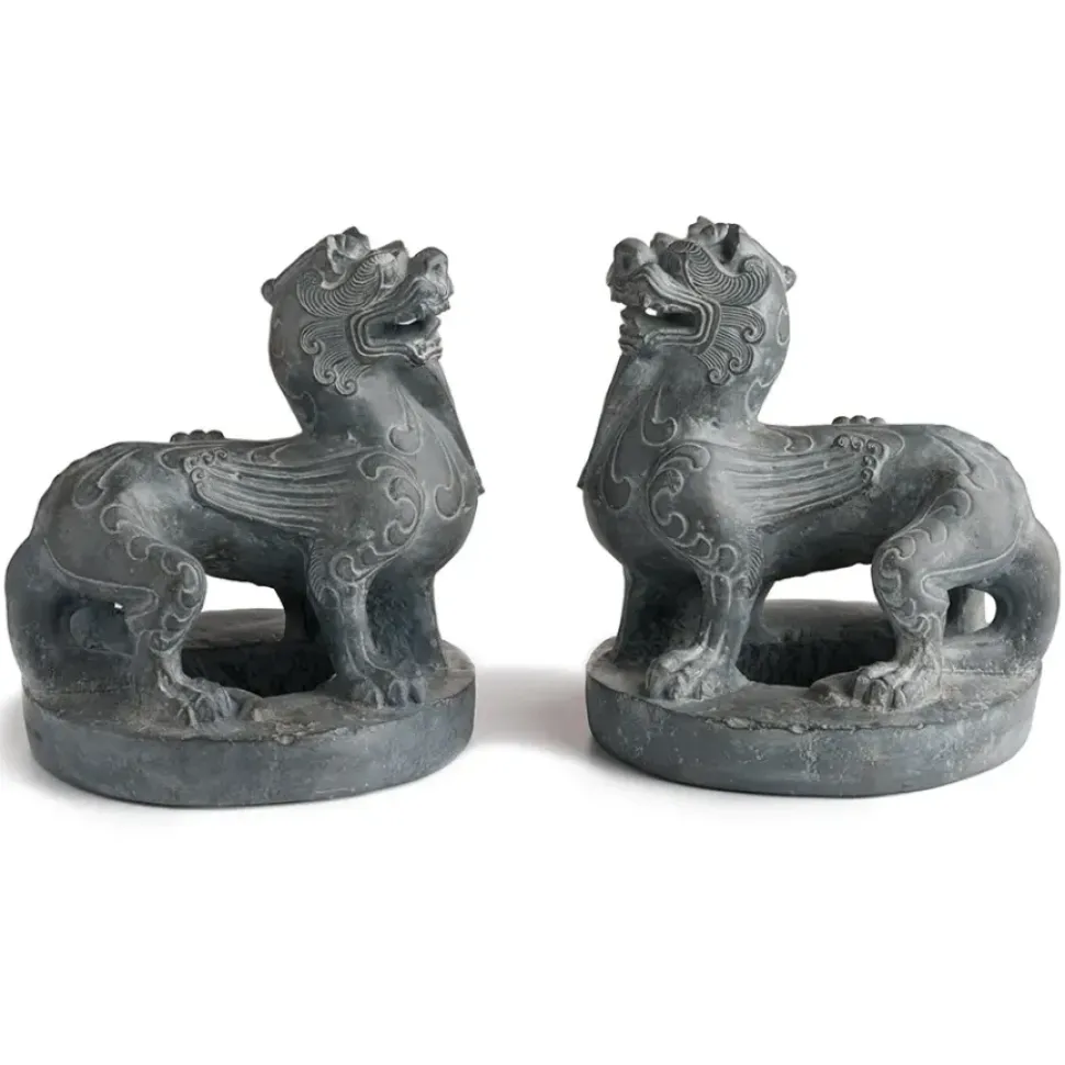 Chinese Guardian Figure Bookends