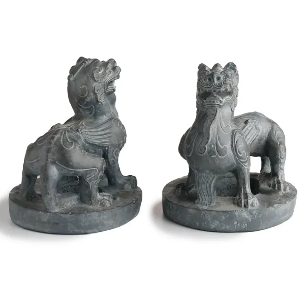 Chinese Guardian Figure Bookends