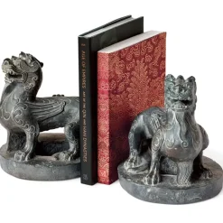 Chinese Guardian Figure Bookends