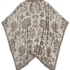Chinese Lotus Oversize Ruana