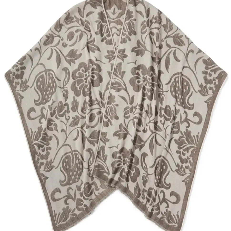Chinese Lotus Oversize Ruana