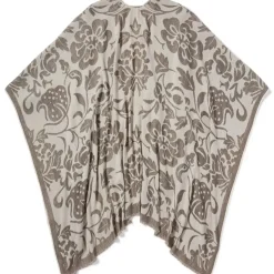 Chinese Lotus Oversize Ruana