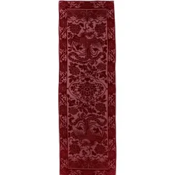 Chinese Phoenixes And Peonies Oblong Velvet Burnout Scarf