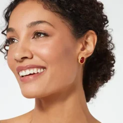 Classical Carnelian Stud Earrings