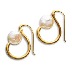 Coin Pearl Earrings