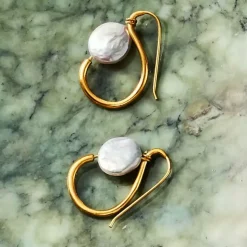 Coin Pearl Earrings