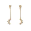 Crescent Moon Drop Earrings