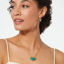 Cypriot Jade Crescent Hoop Earrings