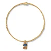 Cypriot Twist Collar Necklace With Charm