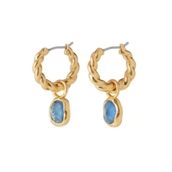 Cypriot Twist Hoop Earrings With Removable Charms
