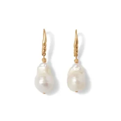 Cypriot Twist Pearl Drop Earrings