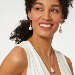 Cypriot Twist Pearl Drop Earrings