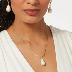 Cypriot Twist Pearl Pendant Necklace