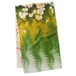Daisy Garden Marbled Paper Oblong Silk Scarf