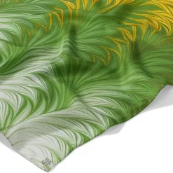 Daisy Garden Marbled Paper Oblong Silk Scarf