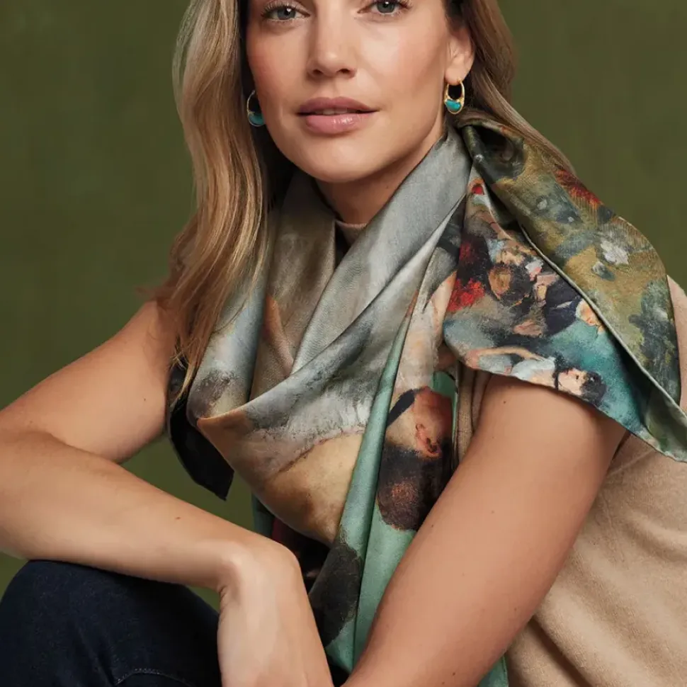 Degas Impressions Double-Sided Square Silk Scarf