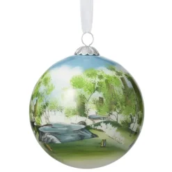 Dehn Spring In Central Park Hand-Painted Glass Ornament
