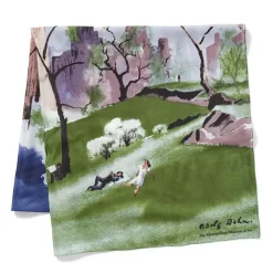 Dehn Spring In Central Park Square Silk Scarf