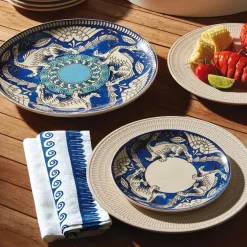 De Morgan Stylized Dragons Salad Plate Set