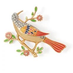 East Meets West Bird Brooch