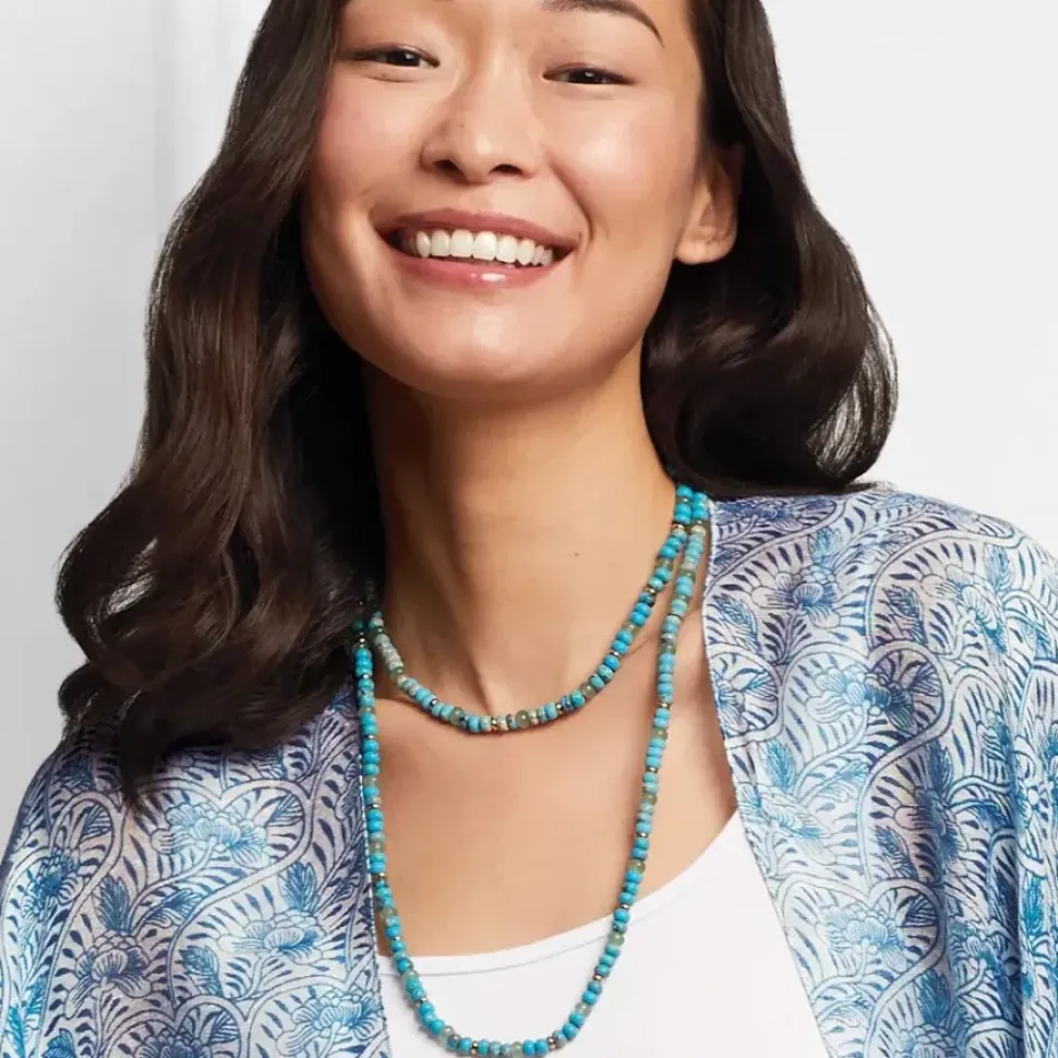 Egyptian Hathor Turquoise Long Necklace