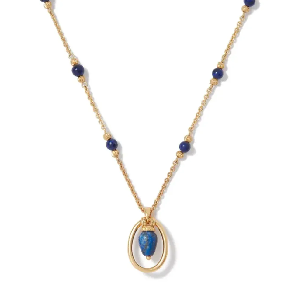 Etruscan Lapis Pendant Necklace