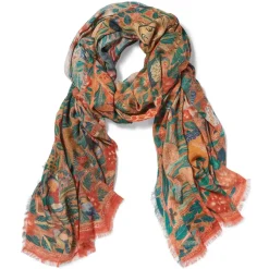 Flora And Fauna Oversize Cashmere-Blend Shawl